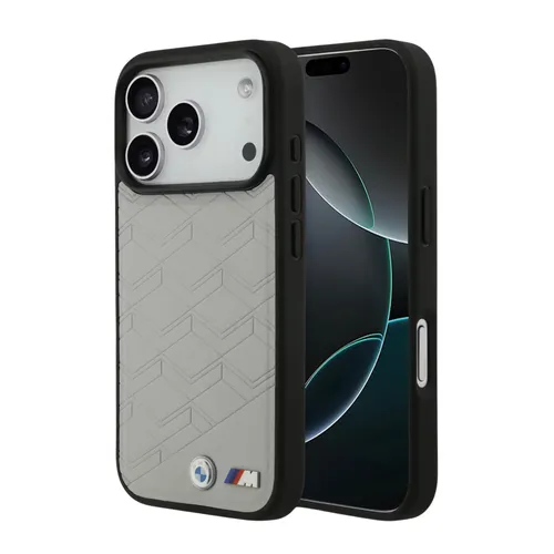 BMW Magsafe PU Seat Shaped Leather Case For iPhone 17 Pro - Black/Gray