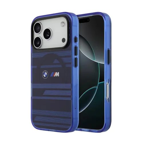 BMW Magsafe Transparent IML Case For iPhone 17 Pro - Black/Blue