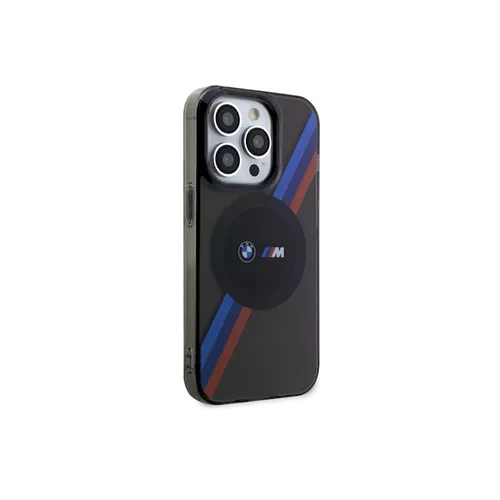 BMW Motorsport Diagonal Tricolor Stripes Case For iPhone 15 Pro