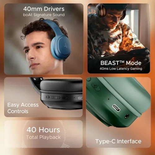 BoAt Rockerz 430 Over Ear Bluetooth Headphones