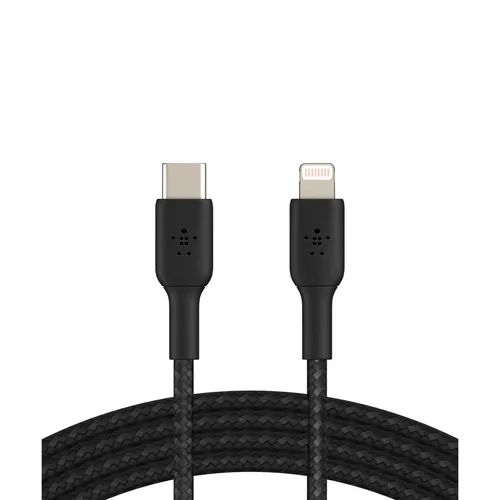 BOOST↑CHARGE™ Braided USB-C to Lightning Cable (2m, Black)