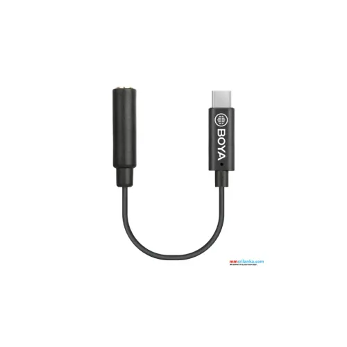 BOYA BY-K4 3.5MM TRS(F) TO TYPE-C(M) AUDIO ADAPTER