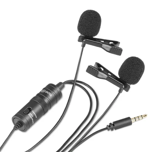 Boya BY-M1DM Dual Lavalier Mic - (A Grade)