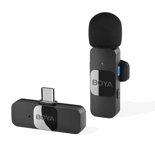 BOYA BY-V10 Wireless Lavalier Microphone for Android USB C Smartphone