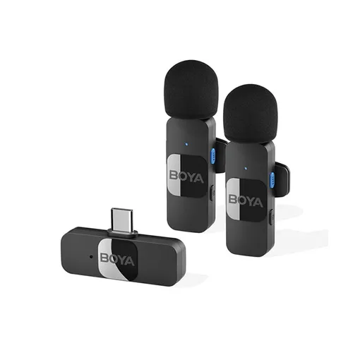BOYA BY-V20 Type-C Dual 2.4GHZ Wireless Lavalier Microphones