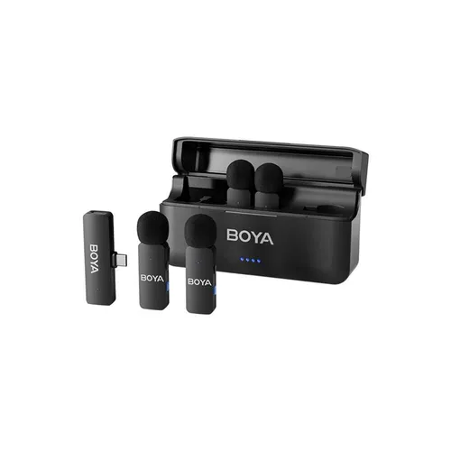 BOYA BY-V4U Ultracompact 4-Person Wireless Microphone System with USB-C Connector
