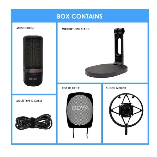 BOYA K3 Vibrant Lighting Condenser USB Microphone