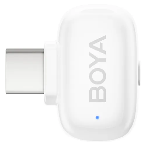BOYA mini-13 2.4 GHz Ultra Mini Wireless Microphone System with Lightning+Type-C - White