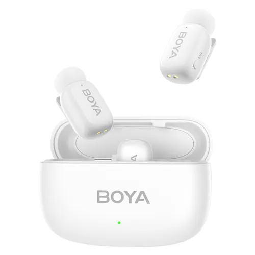 BOYA mini-13 2.4 GHz Ultra Mini Wireless Microphone System with Lightning+Type-C - White