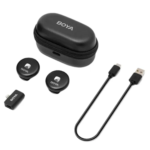 BOYA Omic-D Ultracompact 2.4GHz Dual Channel Wireless Microphone System - Lightning