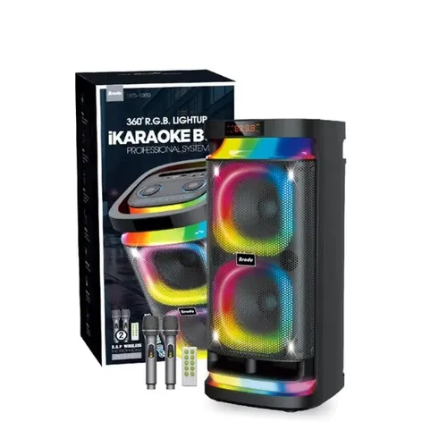 Brodu BTS-1989 Bluetooth Karaoke 22 Speaker With 2 Microphone
