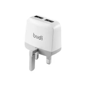 Budi 12W 2 Port USB 3 Pin Charger