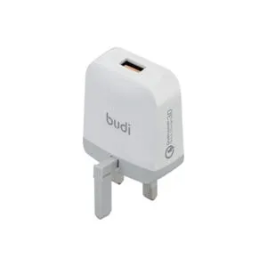 Budi 18W Single USB Port 3 Pin Charger