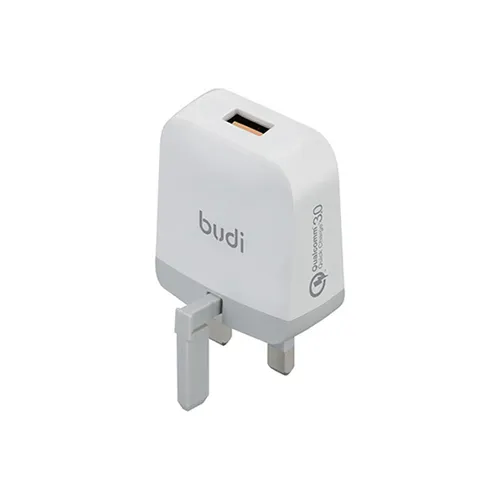 Budi 18W Single USB Port 3 Pin Charger