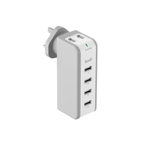 Budi 36W 6 Port USB 3 Pin Charger