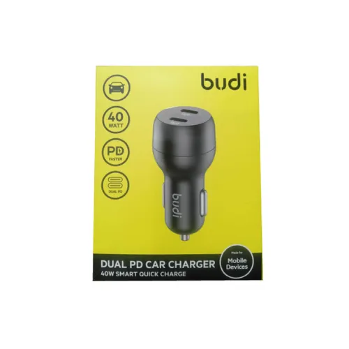 Budi 40W Dual PD Car Charger CC108RB