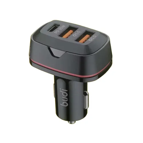 Budi 48W Dual QC3.0 and USB-C PD Car Charger (CC616TB)