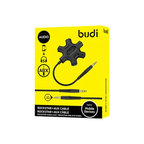 Budi 5-in-1 Rockstar AUX Hub with AUX Cable M8J123