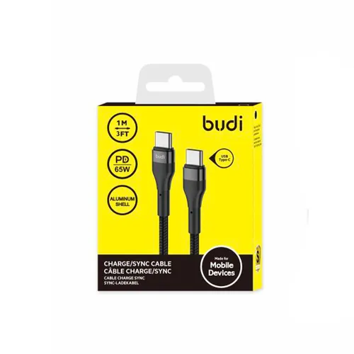 Budi 65W Aluminum Shell Type-C to Type-C Cable