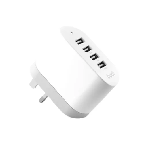 Budi 6.8A 4 Port USB 3 Pin Charger