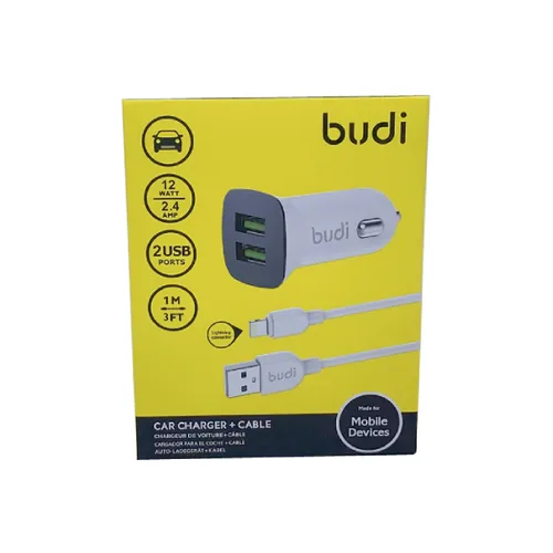 Budi CC631LW Car Charger + Lightning cable