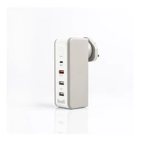 Budi Timer Charger PD Type-C QC 3.0 Dual USB M8J301TU