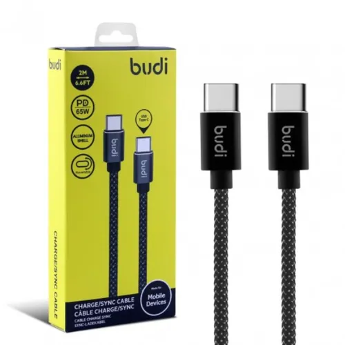 Budi USB C 65W PD Fast Charging Aluminium Shell 2m (DC206TT20B)