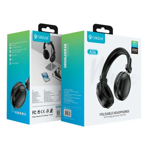 Celebrat A36 Foldable Wireless Bluetooth Headphone