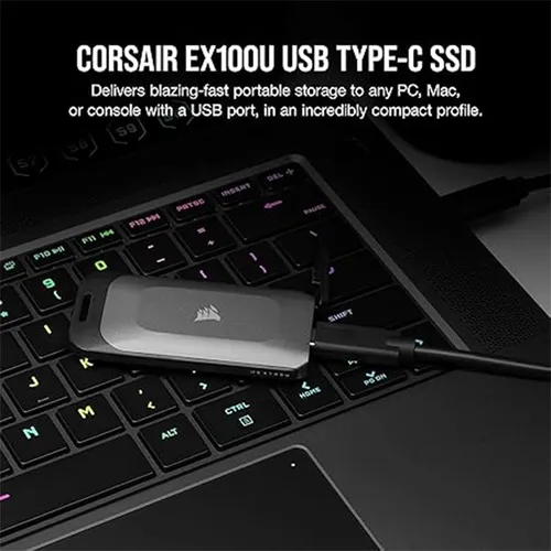 Corsair EX100U 2TB Portable USB Type-C Solid State Drive
