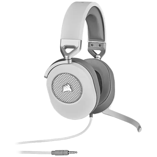 CORSAIR HS65 SURROUND Wired Gaming Headset With USB Adapter Carbon/White