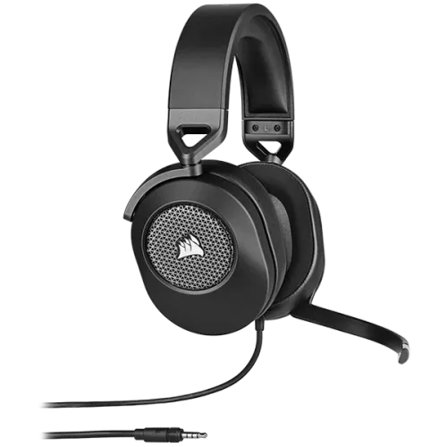 CORSAIR HS65 SURROUND Wired Gaming Headset With USB Adapter Carbon/White
