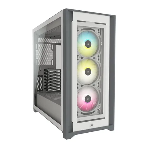 CORSAIR iCUE 5000X RGB Mid – Tower ATX White Case