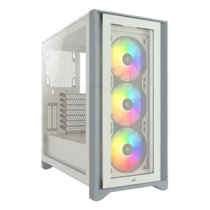 CORSAIR ICUE 5000X RGB Tempered Glass Mid-Tower ATX PC Smart Case – White