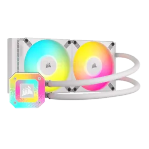 CORSAIR iCUE H100i ELITE CAPELLIX XT 240MM ARGB Liquid CPU Cooler – White