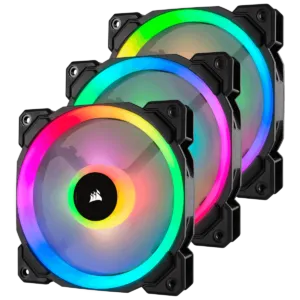 Corsair LL120 RGB 120mm Dual Light Loop RGB LED PWM Fan – 3 Fan Pack with Lighting Node PROc