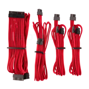 Corsair Premium Individually Sleeved PSU Cables Starter Kit Type 4 Gen 4 – Red