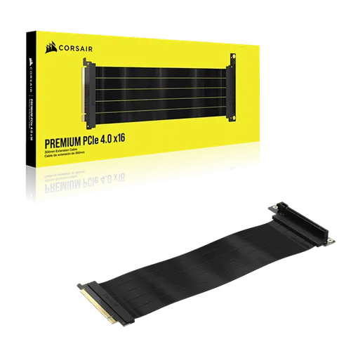 Corsair Premium PCIe 4.0 x16 Extension Cable, 300mm