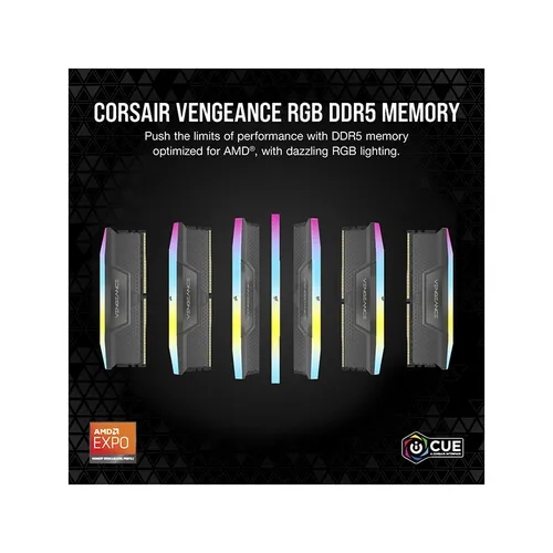 Corsair Vengeance RGB 64GB 2x32GB DDR5 6000MT/S CL30 Desktop RAM