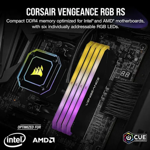 Corsair Vengeance RGB RS 16GB (1X16GB) DDR4 3600MHZ C18 MEMORY