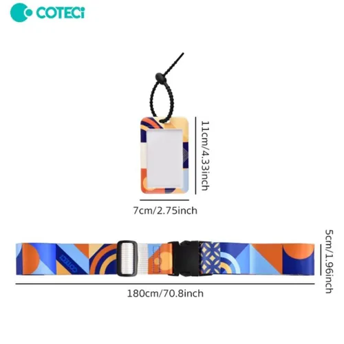 Coteci Buckle Luggage Strap + Tag Set