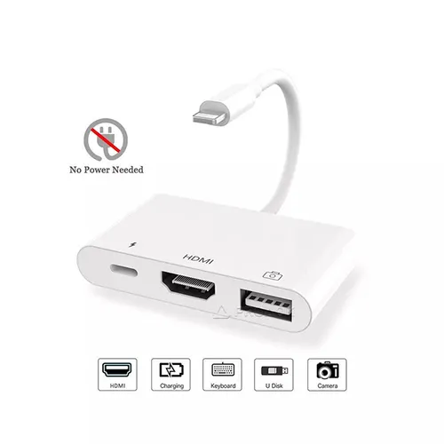 COTEetCI 3-in-1 Lightning OTG HDMI Adapter