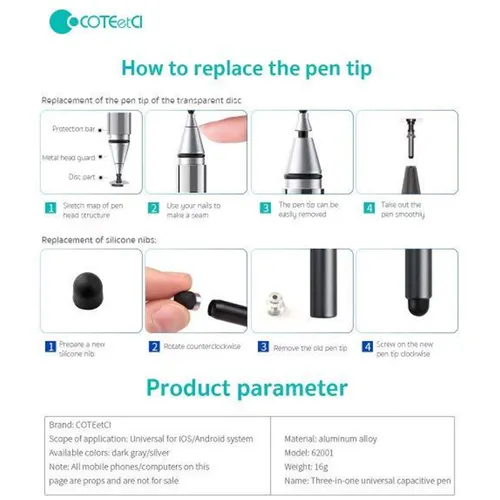 COTEetCI 3-in-1 Smart Pencil