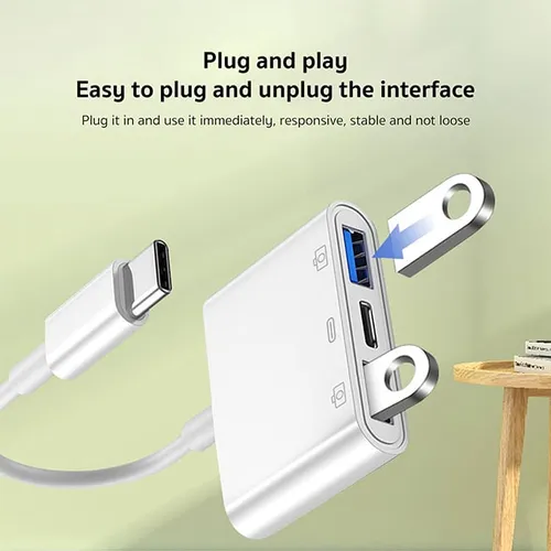 COTEetCI 33018 USB-C 3-in-1 OTG Adapter