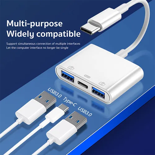 COTEetCI 33018 USB-C 3-in-1 OTG Adapter