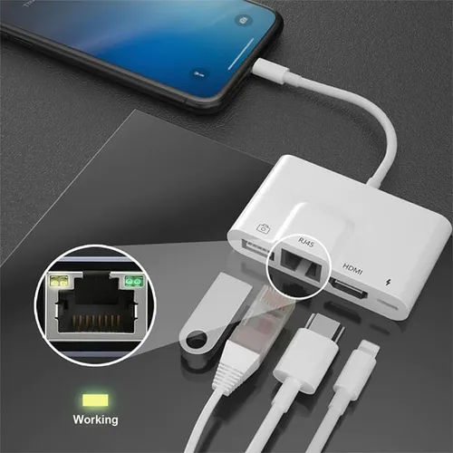 COTEetCI 4-in-1 Lightning OTG HDMI Adapter