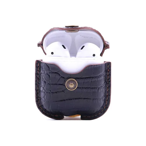 COTEetCI Crocodile Grain Case with Hook for Airpods