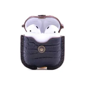 COTEetCI Crocodile Grain Case with Hook for Airpods