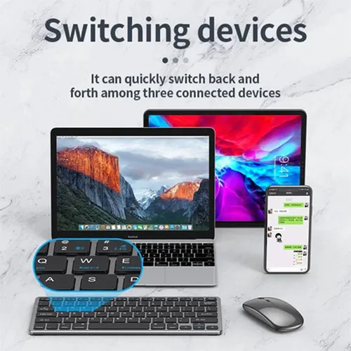 CoTEetCI Dual Mode Bluetooth Wireless Mouse &amp; Keyboard Combo