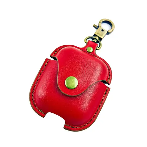 COTEetCI Leather Case With Hook For AirPods