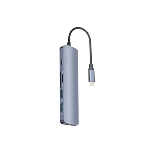 COTEetCi MB1084 TF/SD Reader 6-in-1 Type-C Adapter